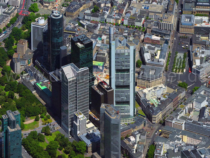 Luftaufnahme Commerzbank Tower in Frankfurt am Main | Darmstadt, Hessen