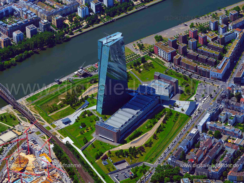 Luftaufnahme Europäische Zentralbank in Frankfurt am Main | Darmstadt, Hessen