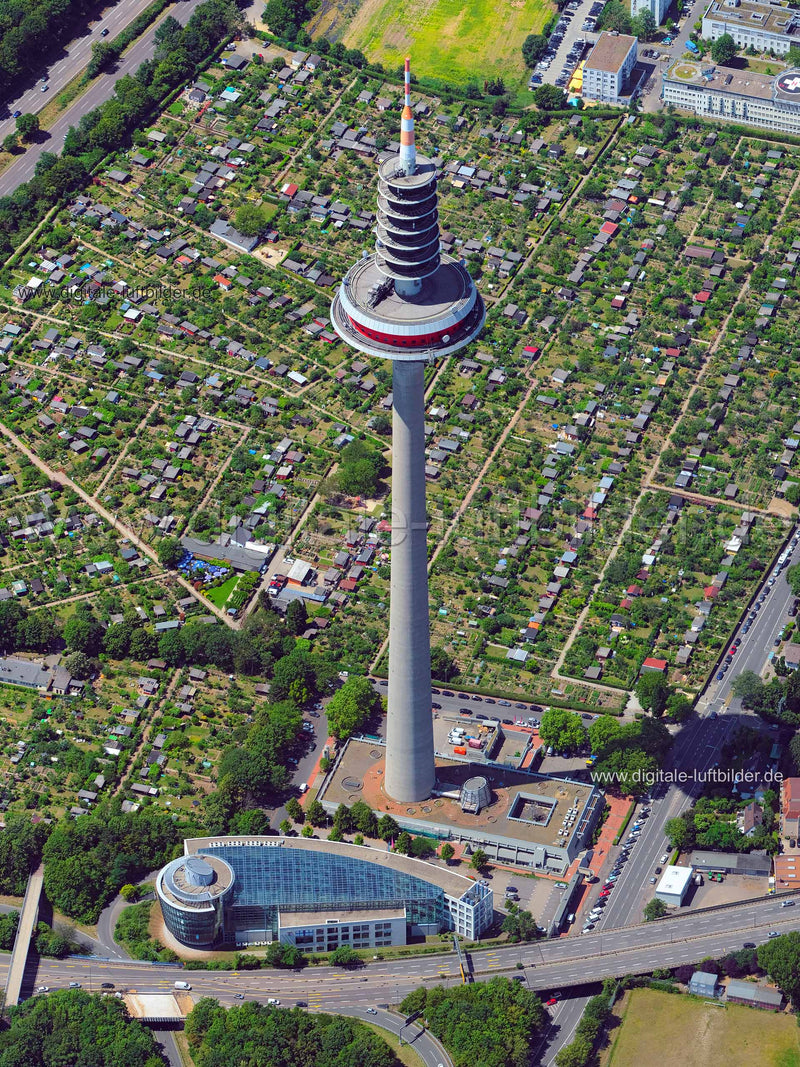 Luftaufnahme Europaturm in Frankfurt am Main | Darmstadt, Hessen