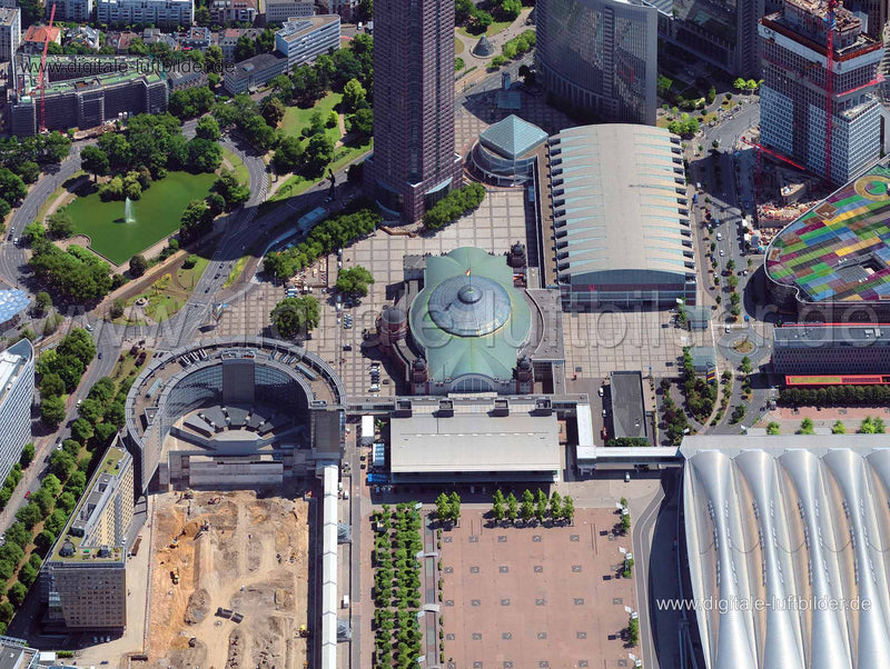 Luftaufnahme Festhalle Messe in Frankfurt am Main | Darmstadt, Hessen