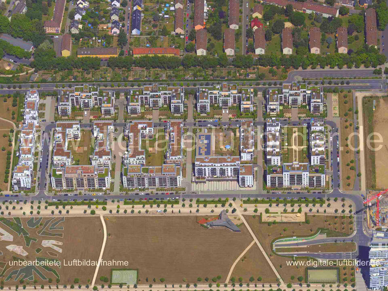 Luftaufnahme Frankfurt am Main, Europaviertel in Frankfurt am Main | Darmstadt, Hessen