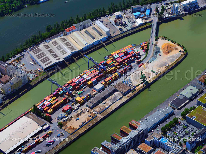 Luftaufnahme Frankfurter Hafen in Frankfurt am Main | Darmstadt, Hessen