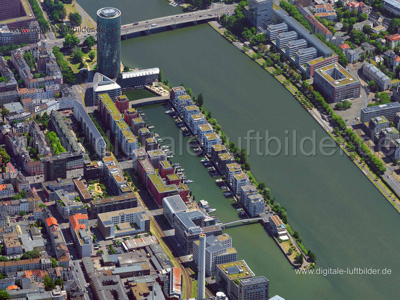 Luftaufnahme Gutleutviertel in Frankfurt am Main | Darmstadt, Hessen