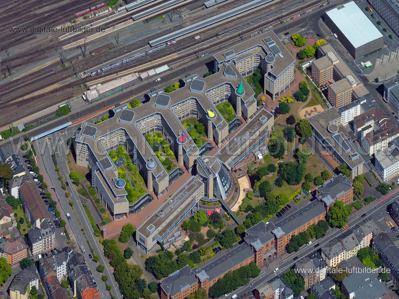 Luftaufnahme Gutleutviertel in Frankfurt am Main | Darmstadt, Hessen