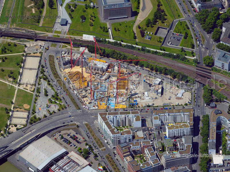 Luftaufnahme Hafenpark Quartier in Frankfurt am Main | Darmstadt, Hessen