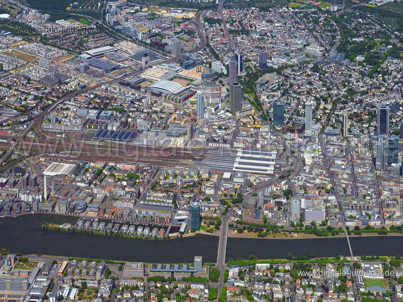 Luftaufnahme Hauptbahnhof in Frankfurt am Main | Darmstadt, Hessen