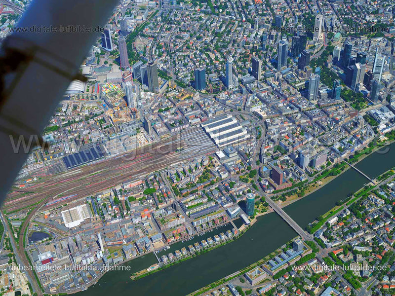 Luftaufnahme Hauptbahnhof Frankfurt in Frankfurt am Main | Darmstadt, Hessen