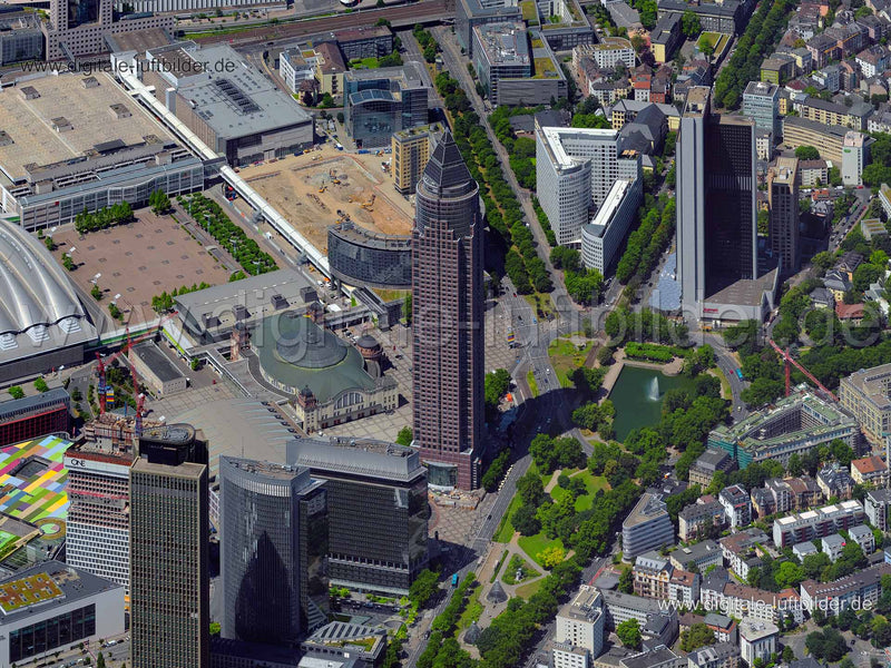 Luftaufnahme Messe Turm in Frankfurt am Main | Darmstadt, Hessen