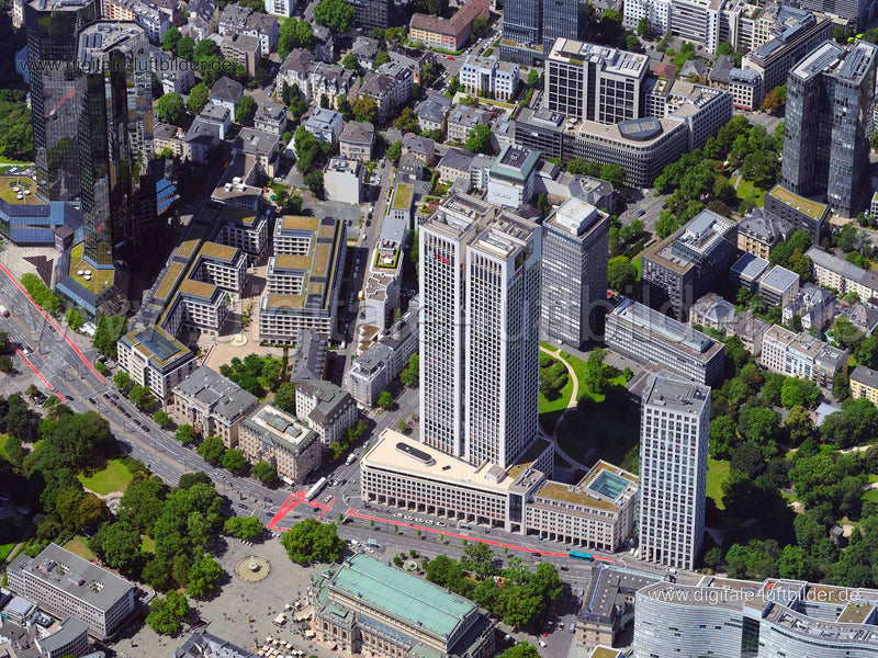 Luftaufnahme OpernTurm in Frankfurt am Main | Darmstadt, Hessen