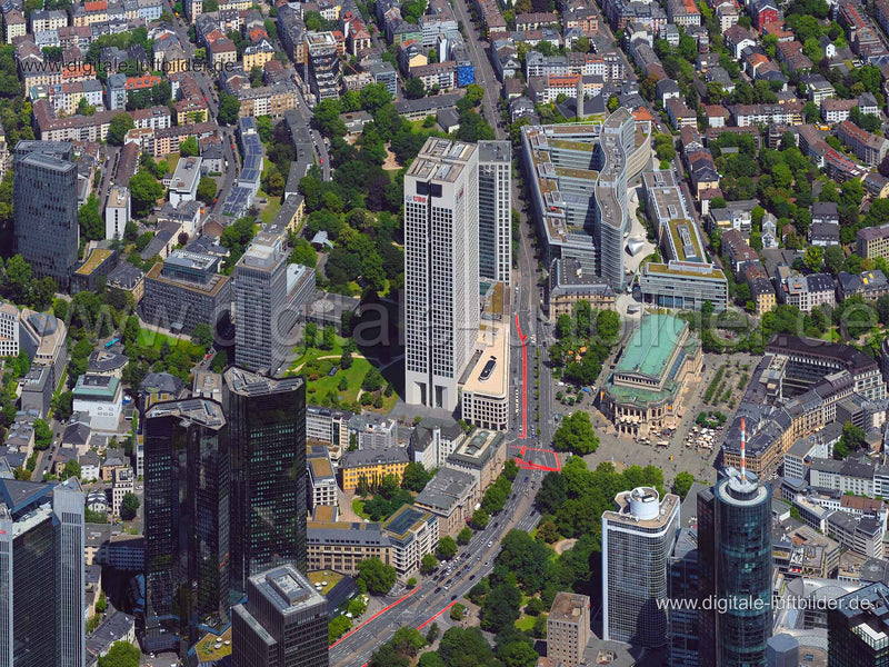 Luftaufnahme OpernTurm in Frankfurt am Main | Darmstadt, Hessen