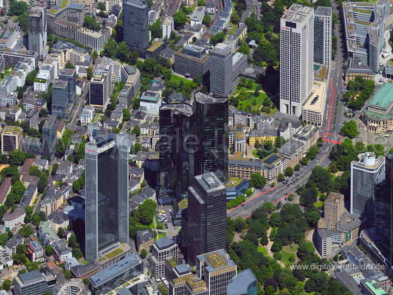 Luftaufnahme Taunusanlage in Frankfurt am Main | Darmstadt, Hessen