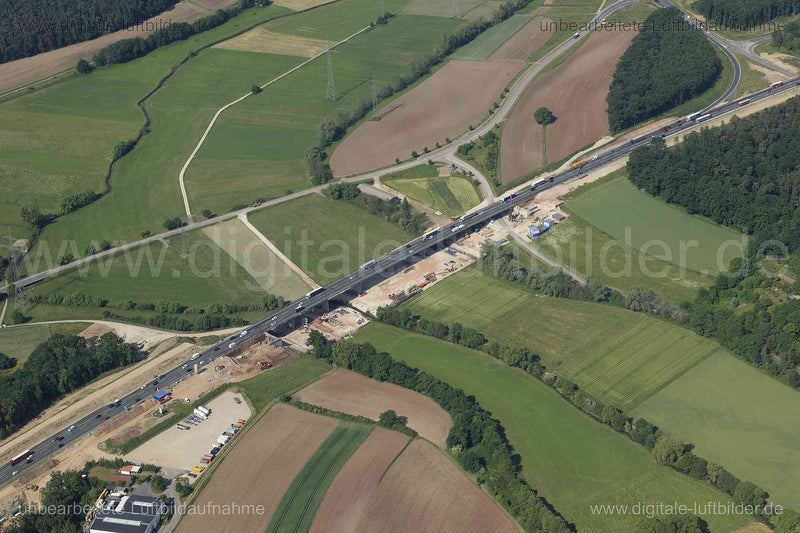 Luftaufnahme Aurachtalbrücke in Frauenaurach | Mittelfranken, Bayern