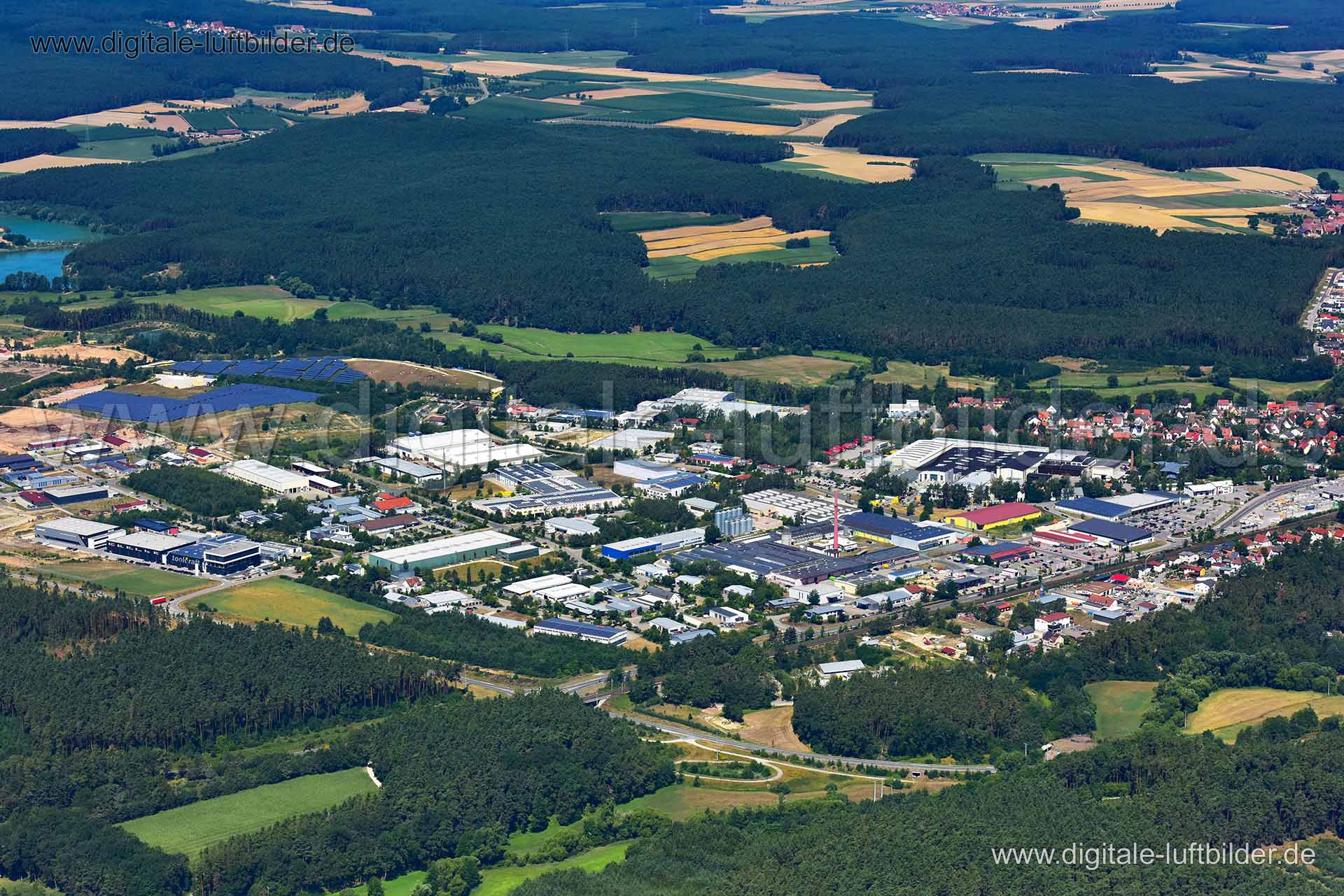 Luftaufnahme Gewerbegebiet in Friedrichsgmünd | Mittelfranken, Bayern