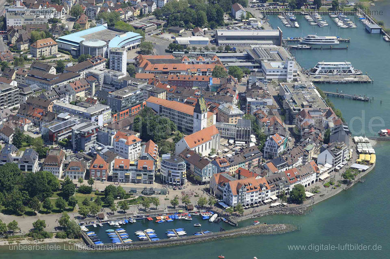 Luftaufnahme Uferpromenade Friedrichshafen in Friedrichshafen | Bodenseekreis, Baden-Württemberg