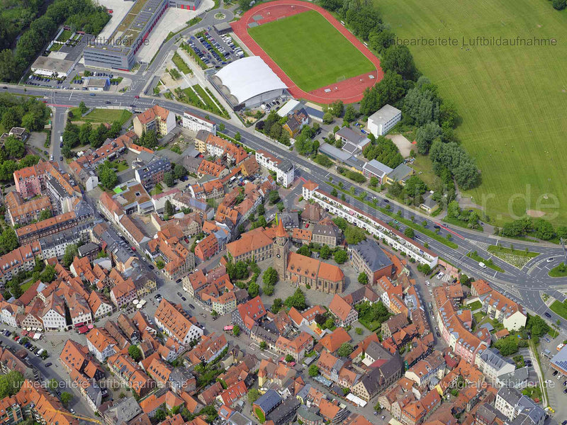 Luftaufnahme Altstadt Fürth in Fürth | Mittelfranken, Bayern