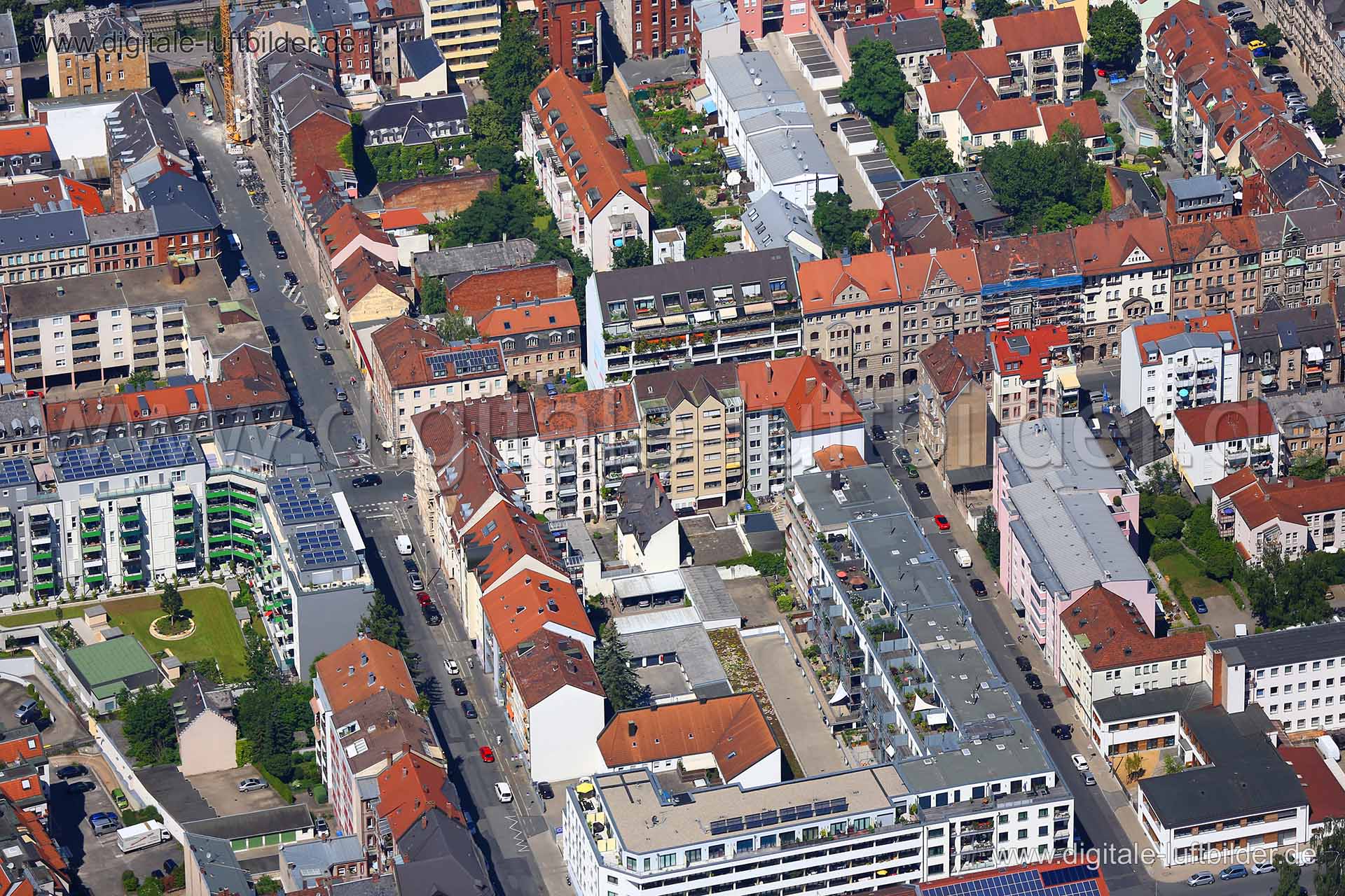 Luftaufnahme Amalienstraße in Fürth | Mittelfranken, Bayern