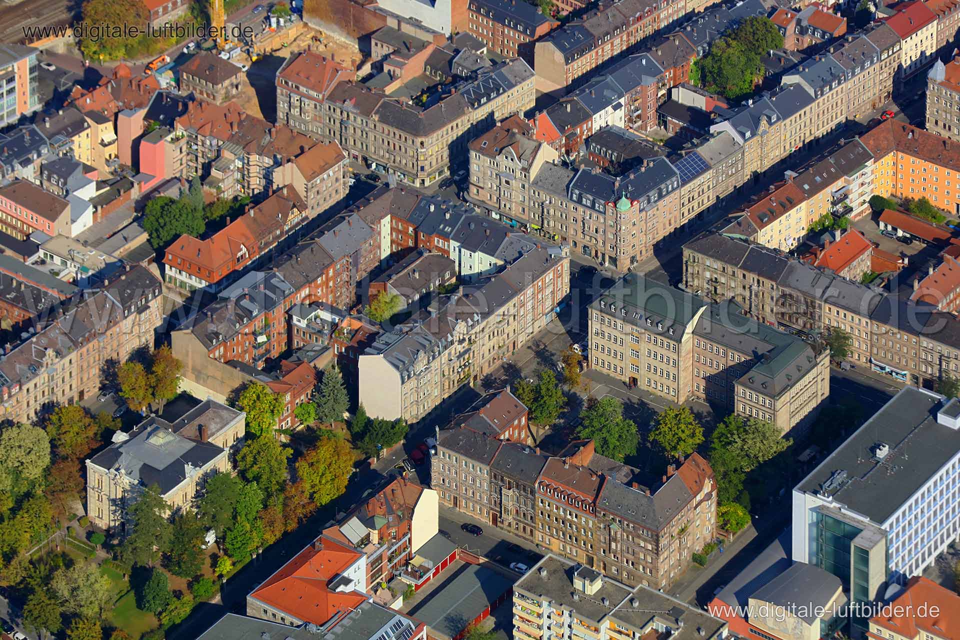 Luftaufnahme Amalienstraße in Fürth | Mittelfranken, Bayern