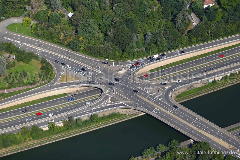 Luftaufnahme Ausfahrt B8 in Fürth | Mittelfranken, Bayern