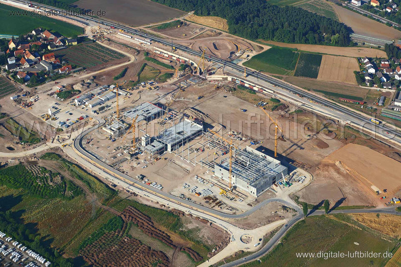 Luftaufnahme Baustelle Möbelhaus Höffner in Fürth | Mittelfranken, Bayern