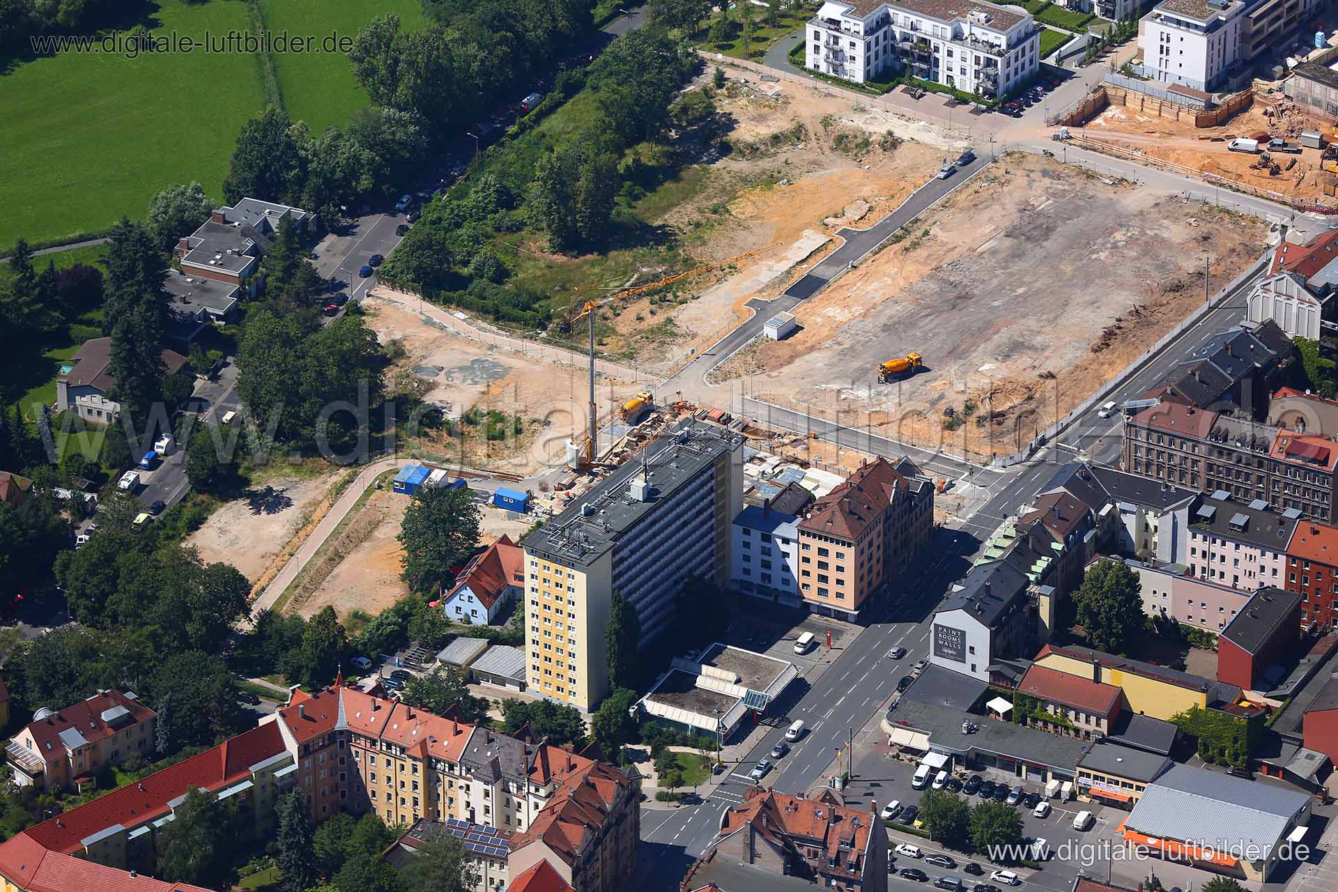 Luftaufnahme Dambacher Straße in Fürth | Mittelfranken, Bayern