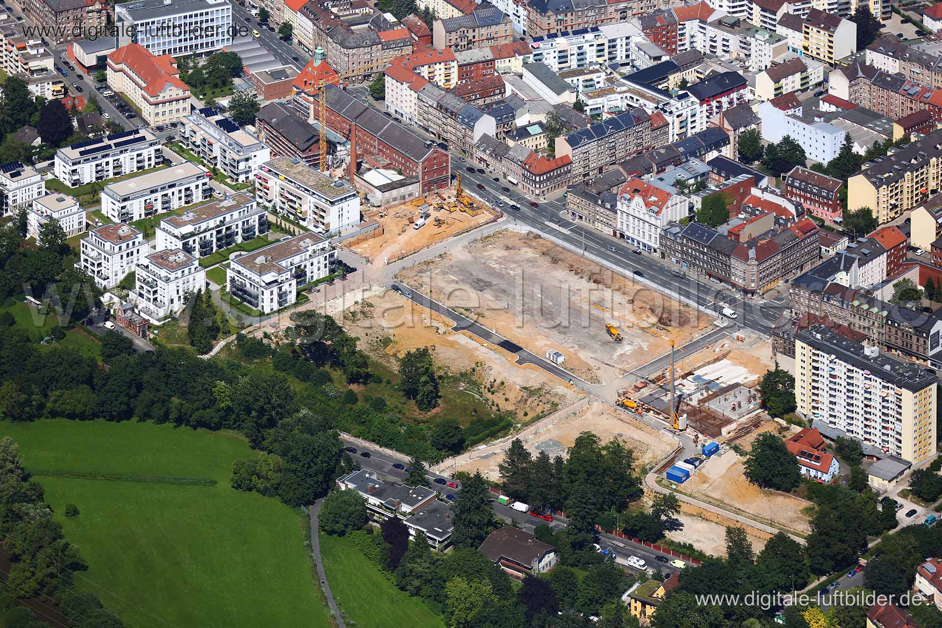 Luftaufnahme Dambacher Straße in Fürth | Mittelfranken, Bayern