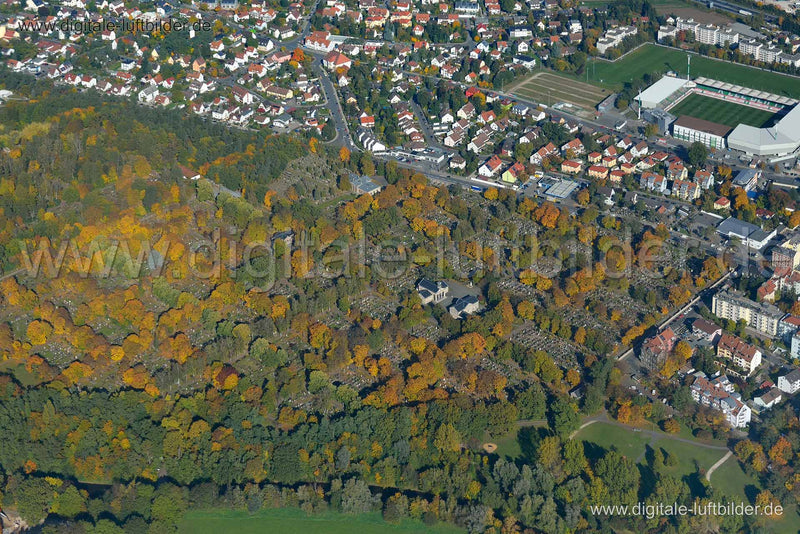 Luftaufnahme Friedhof in Fürth | Mittelfranken, Bayern