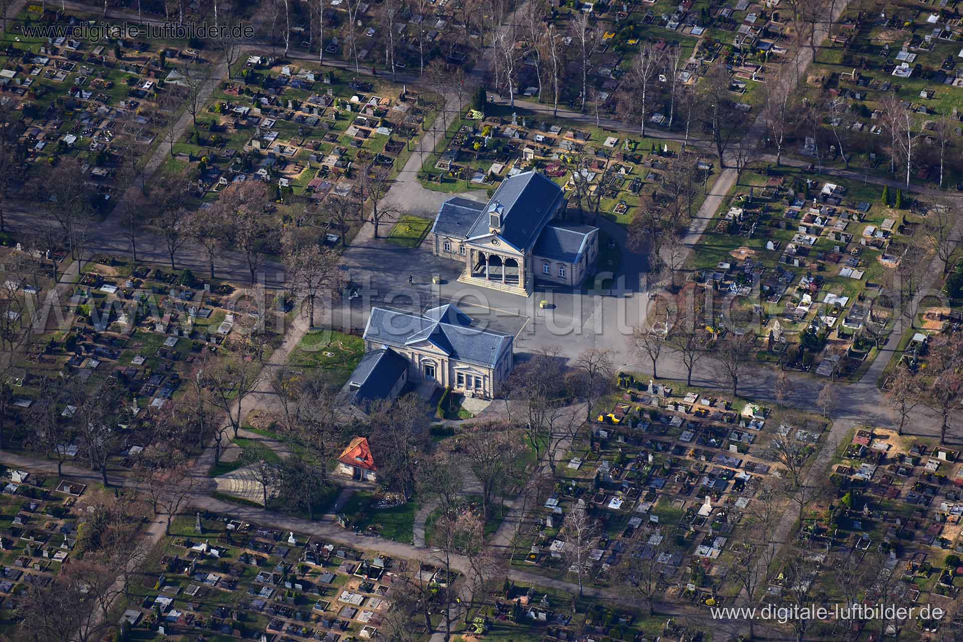Luftaufnahme Friedhof in Fürth | Mittelfranken, Bayern