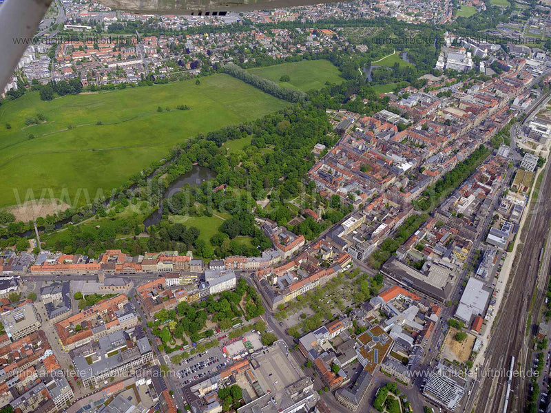 Luftaufnahme Fürth, Stadtpark in Fürth | Mittelfranken, Bayern
