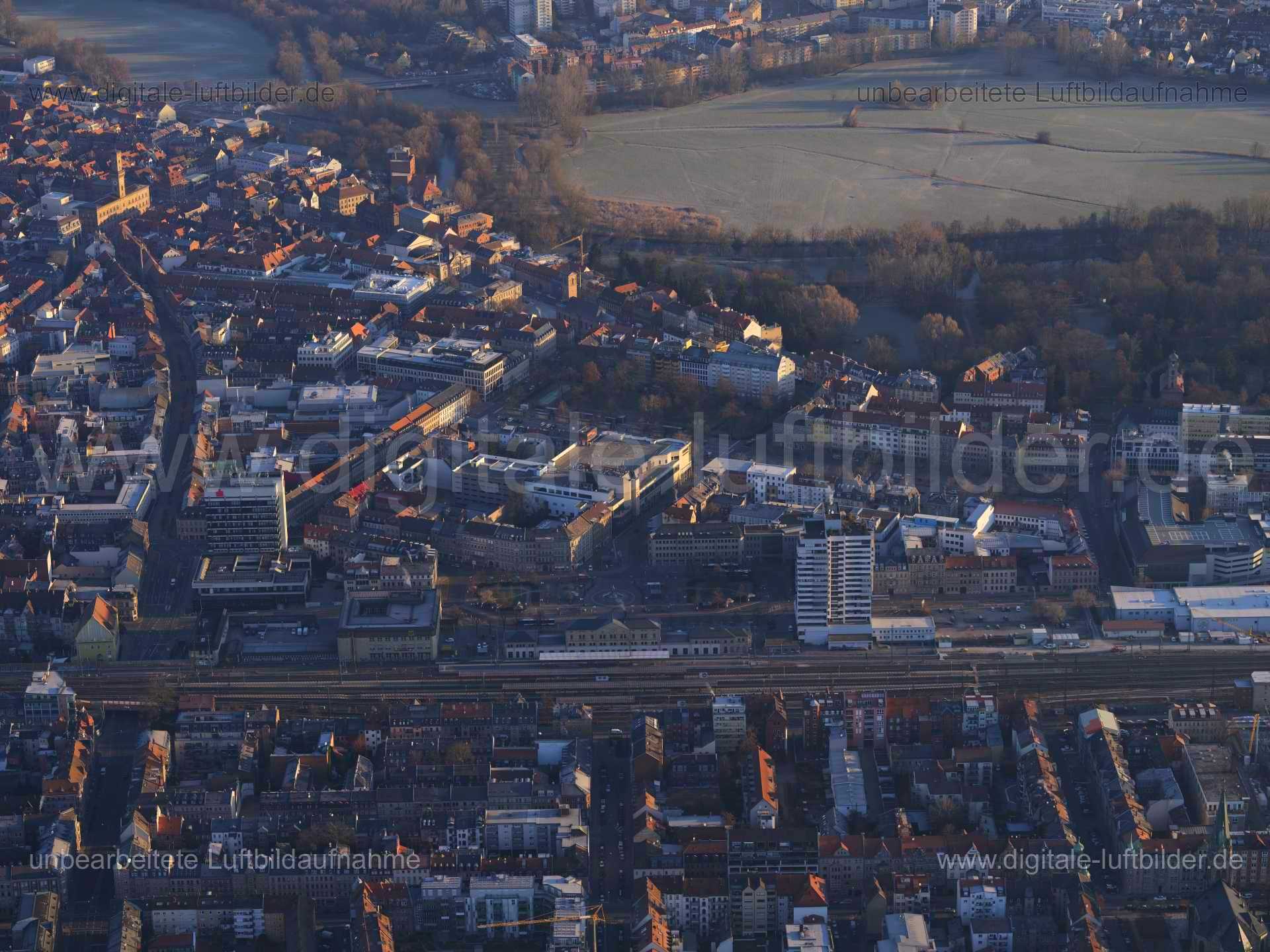 Luftaufnahme Fürth Hauptbahnhof in Fürth | Mittelfranken, Bayern