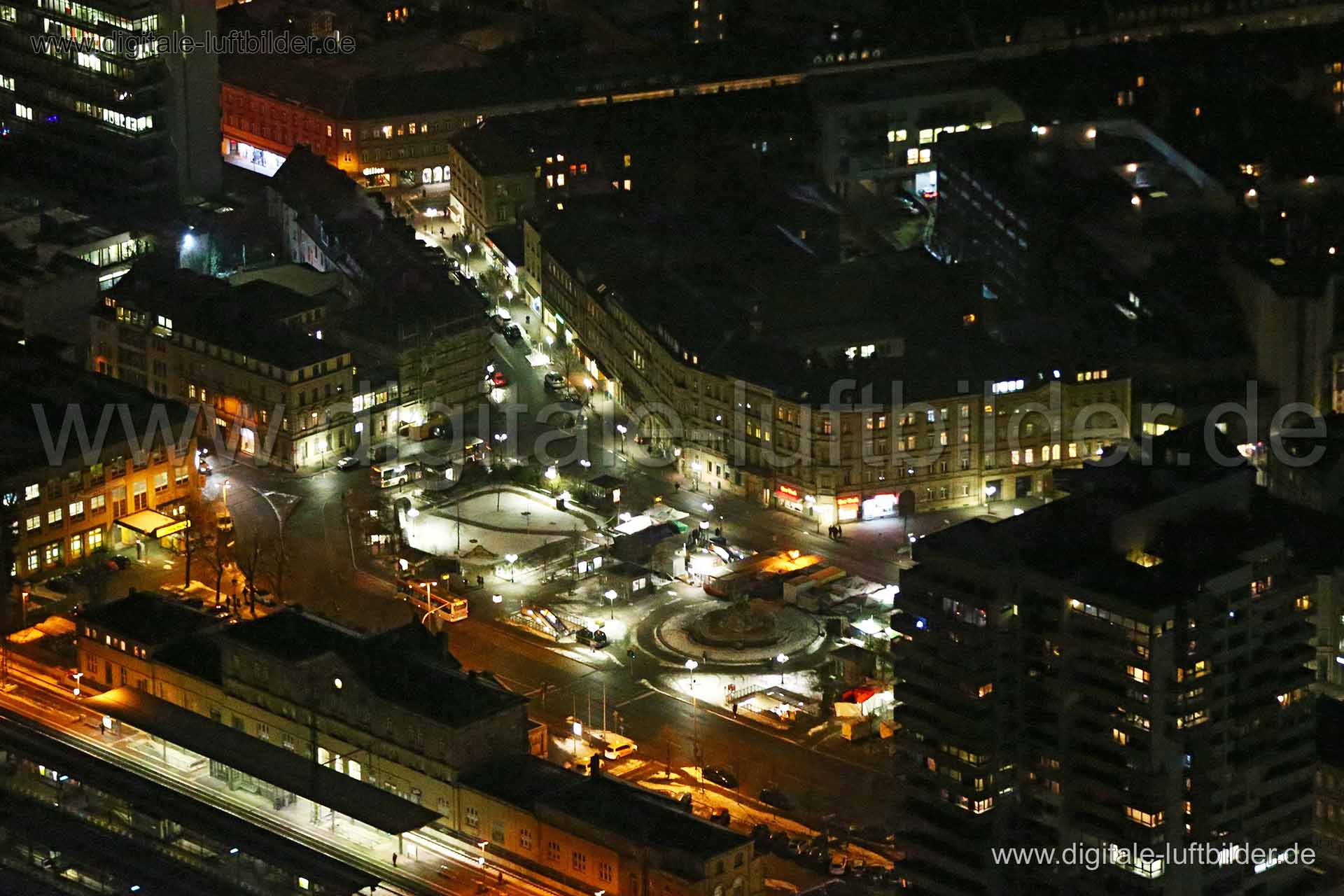 Luftaufnahme Hauptbahnhof in Fürth | Mittelfranken, Bayern