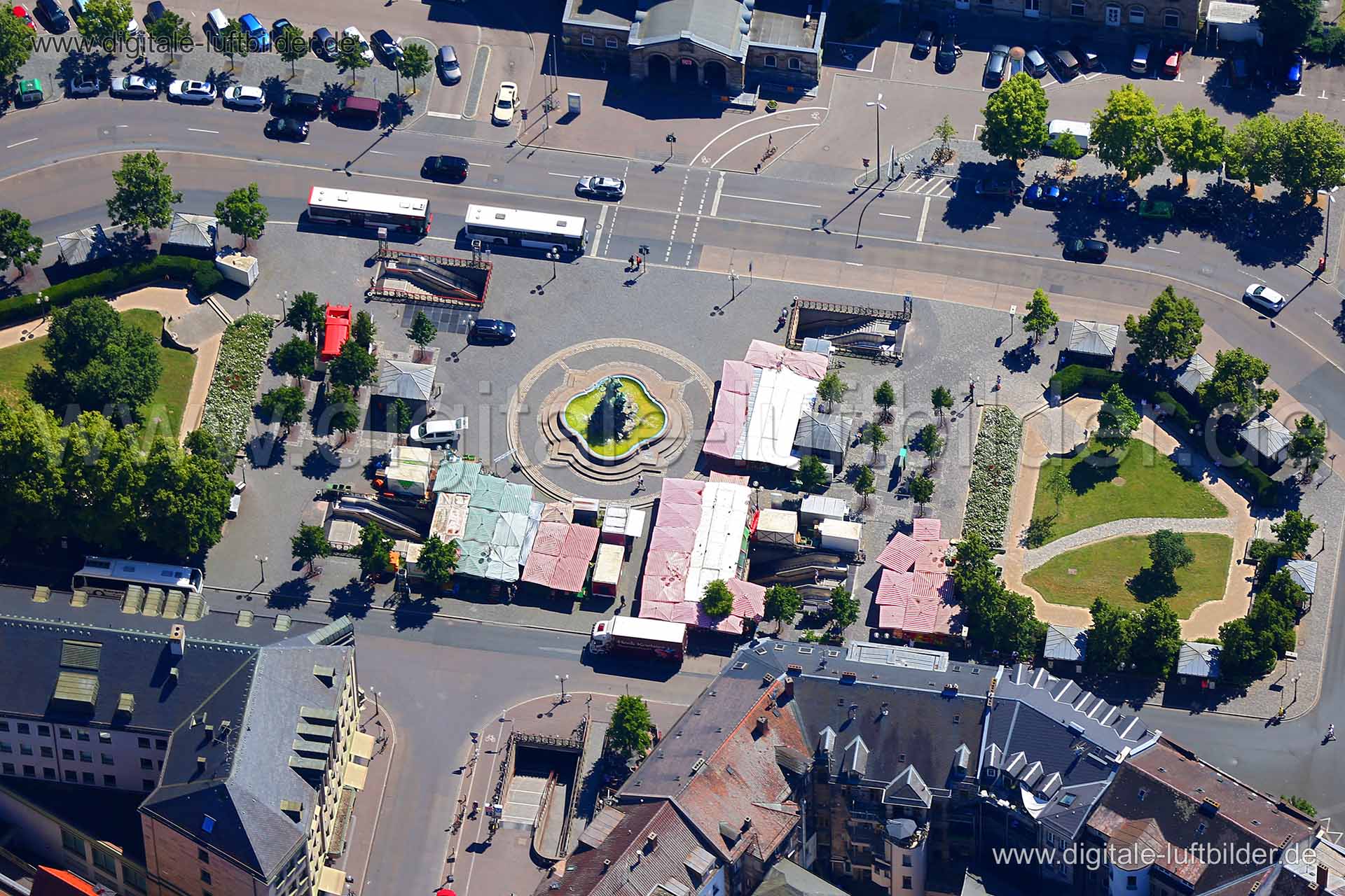 Luftaufnahme Hauptbahnhof in Fürth | Mittelfranken, Bayern