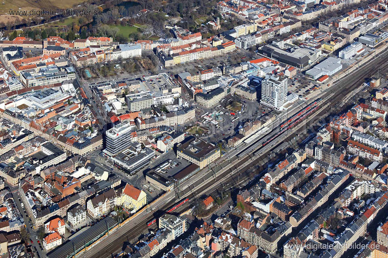 Luftaufnahme Hauptbahnhof in Fürth | Mittelfranken, Bayern