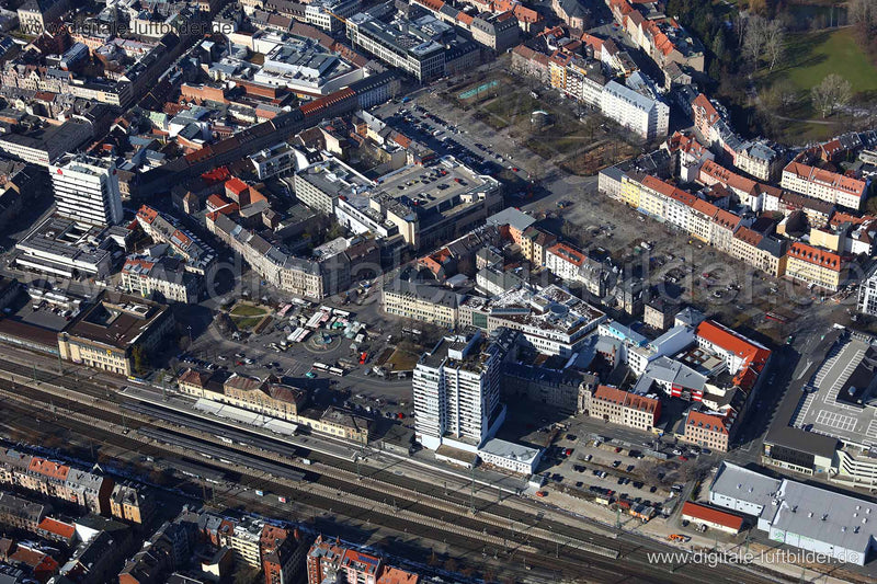 Luftaufnahme Hauptbahnhof in Fürth | Mittelfranken, Bayern