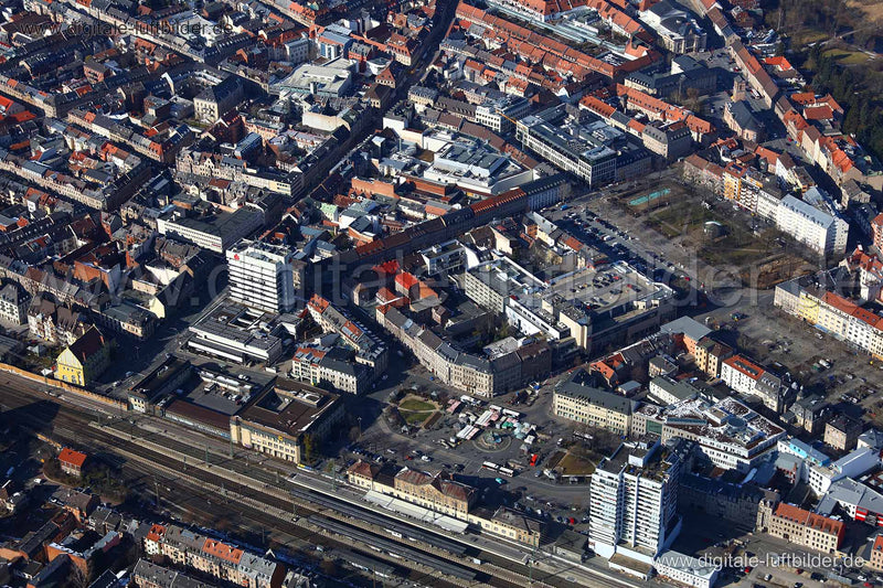 Luftaufnahme Hauptbahnhof in Fürth | Mittelfranken, Bayern