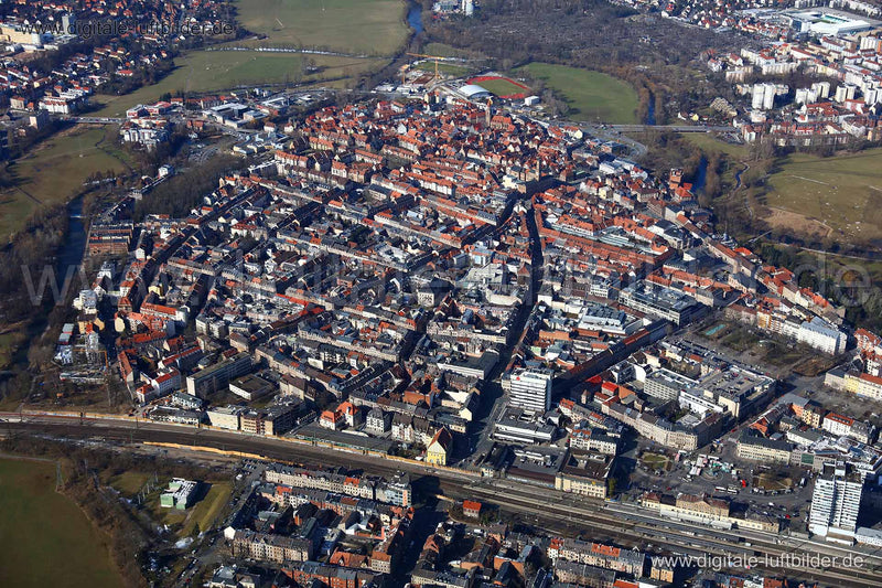 Luftaufnahme Hauptbahnhof in Fürth | Mittelfranken, Bayern