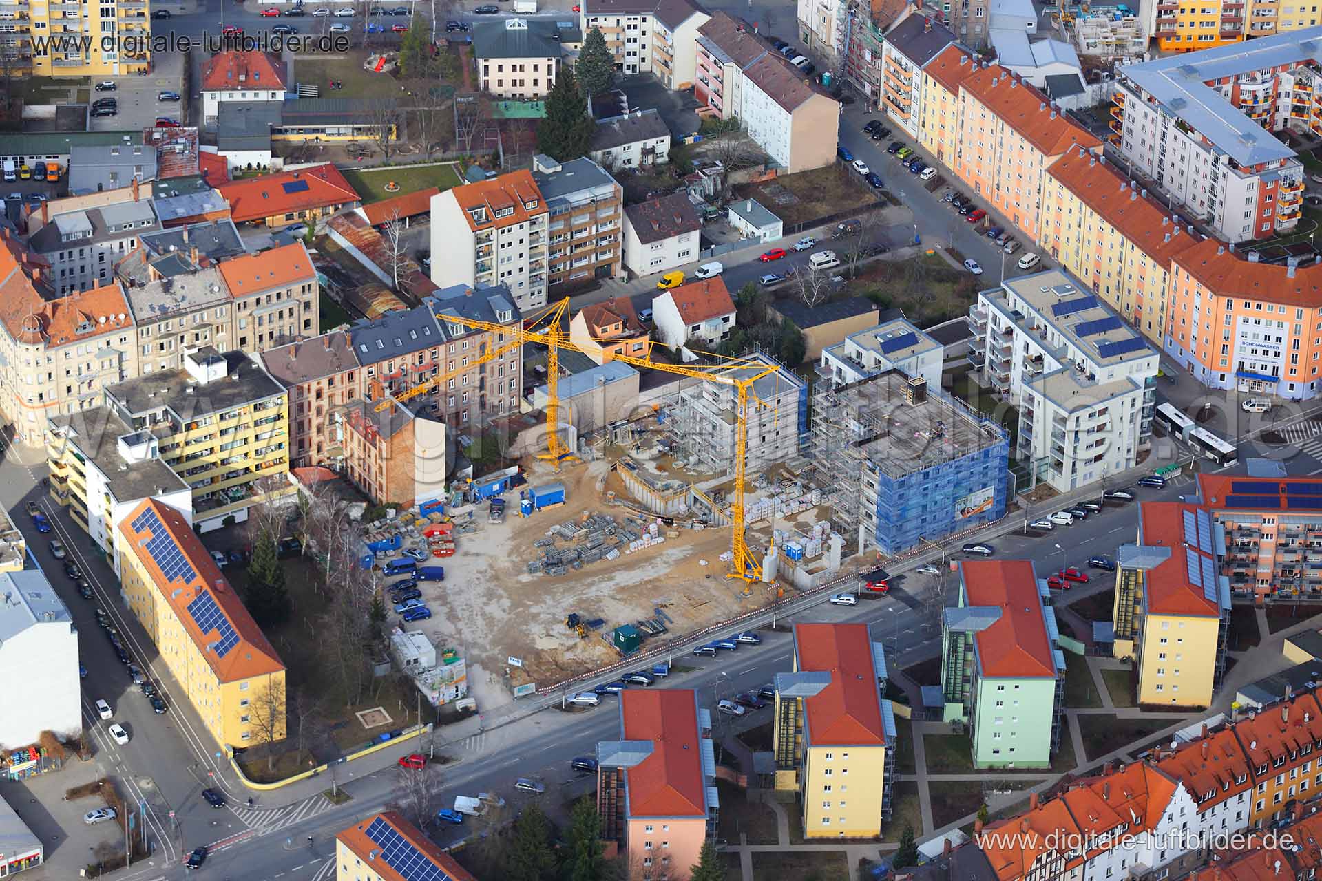 Luftaufnahme Herrnstraße in Fürth | Mittelfranken, Bayern