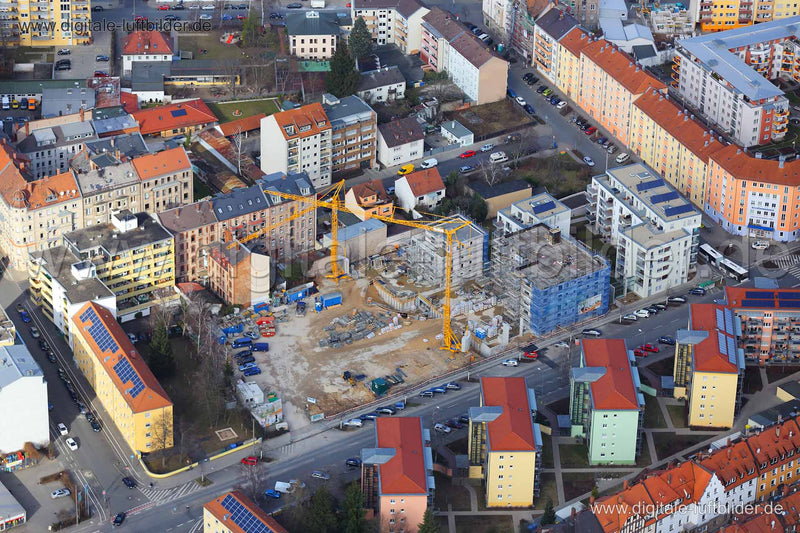 Luftaufnahme Herrnstraße in Fürth | Mittelfranken, Bayern