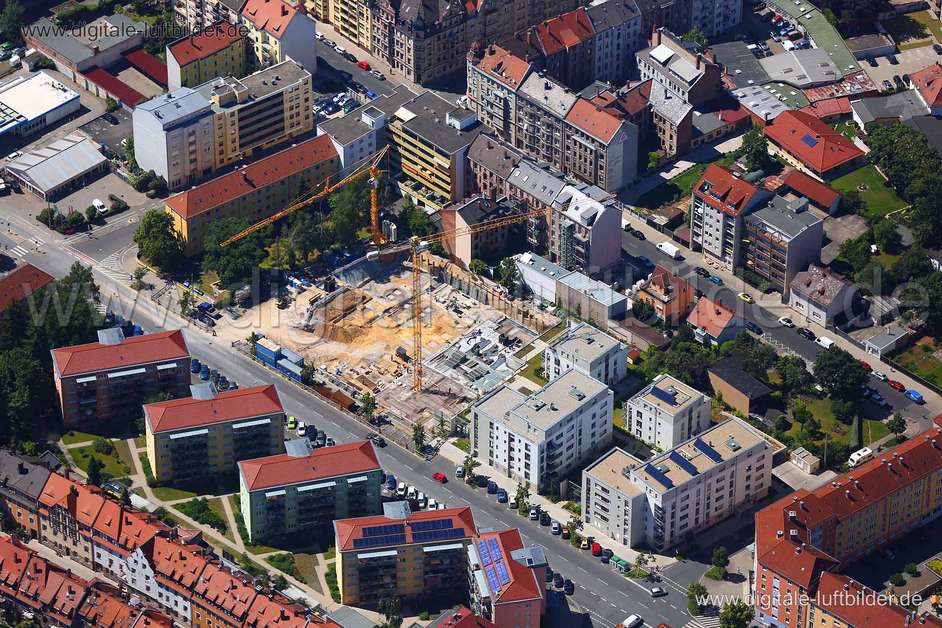 Luftaufnahme Herrnstraße in Fürth | Mittelfranken, Bayern