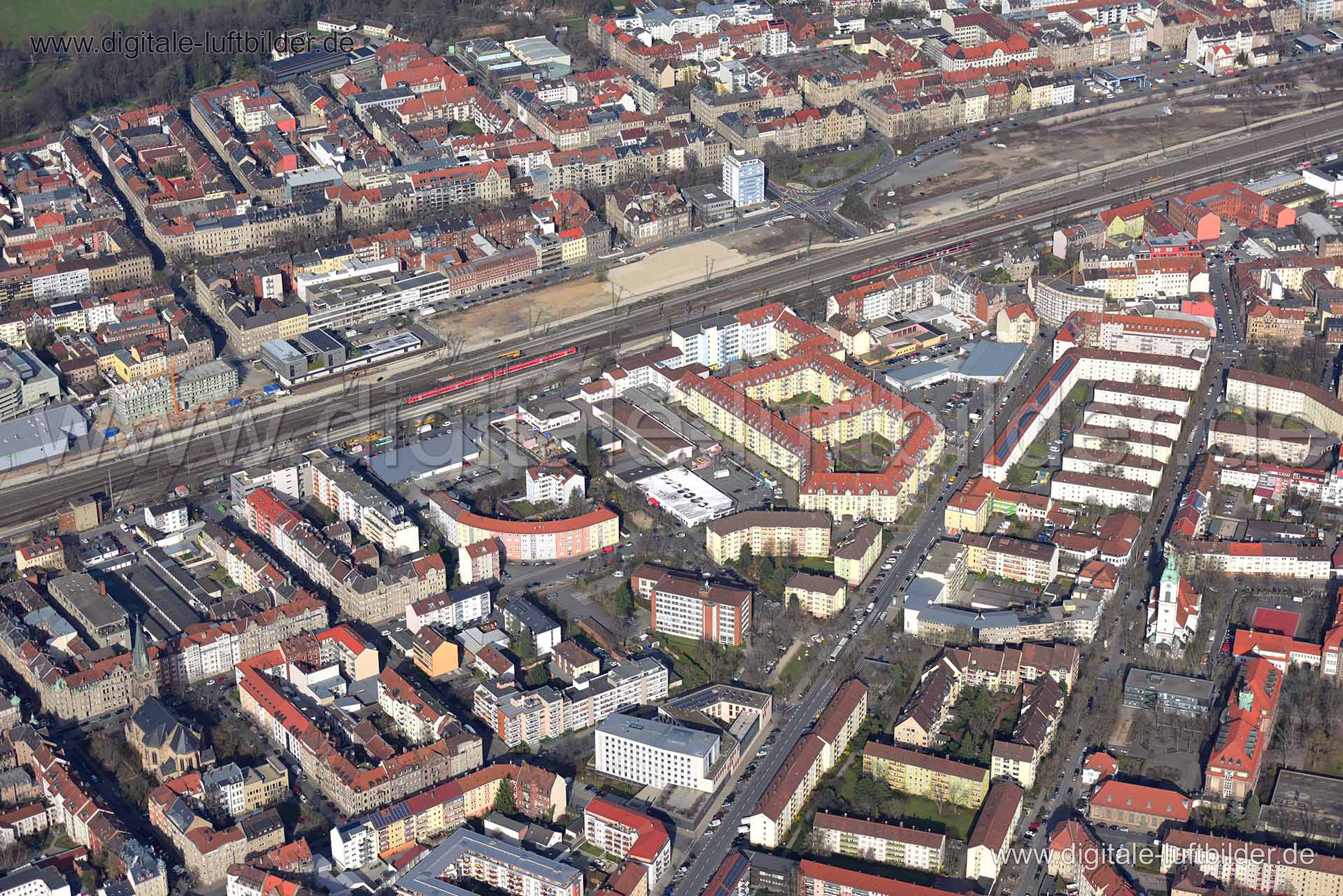Luftaufnahme Herrnstraße in Fürth | Mittelfranken, Bayern
