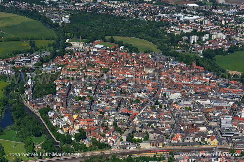 Luftaufnahme Innenstadt in Fürth | Mittelfranken, Bayern