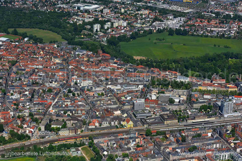 Luftaufnahme Innenstadt in Fürth | Mittelfranken, Bayern
