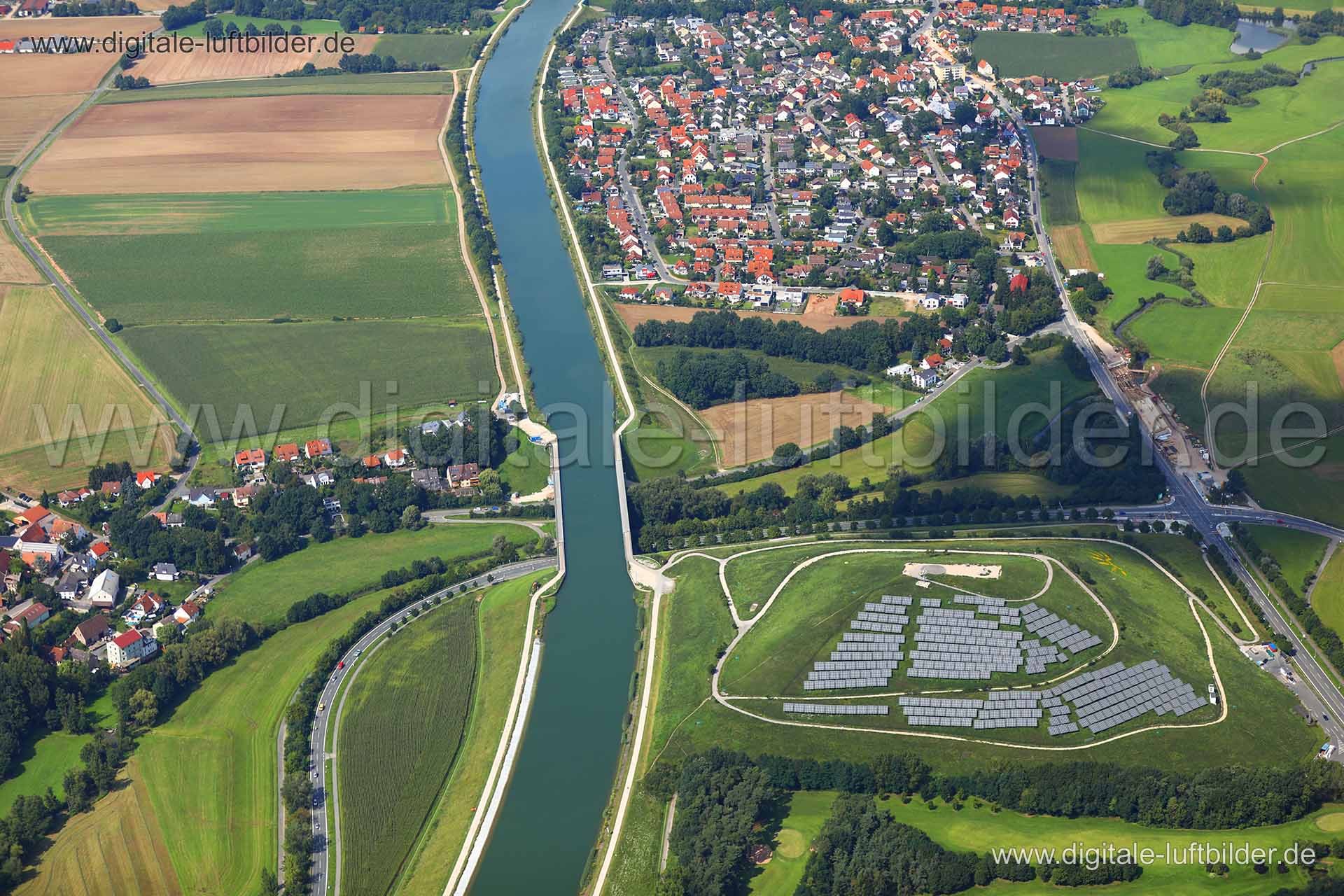 Luftaufnahme Kanalbrücke in Fürth | Mittelfranken, Bayern