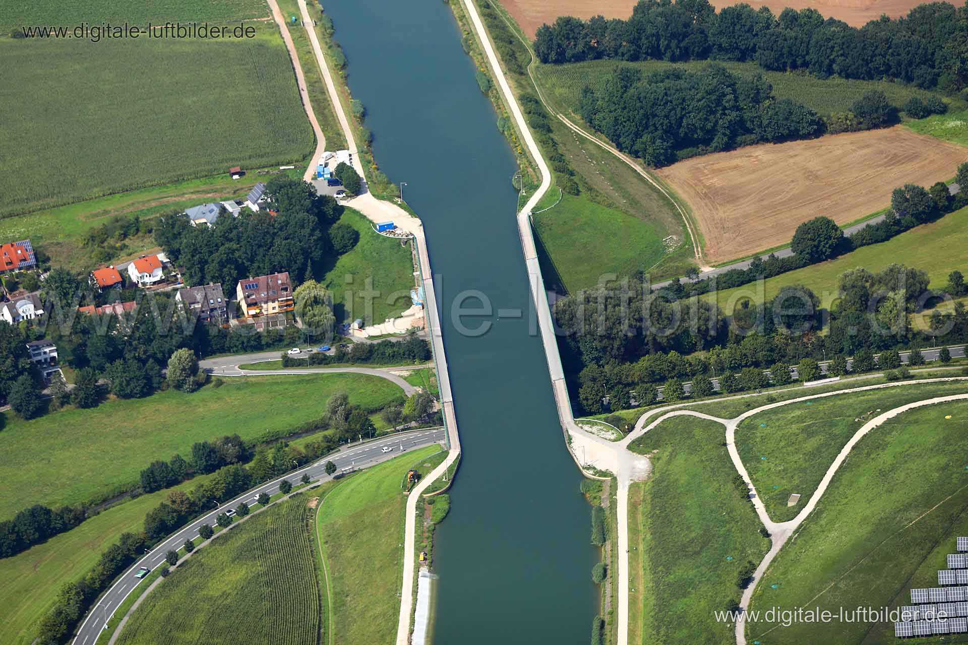 Luftaufnahme Kanalbrücke in Fürth | Mittelfranken, Bayern