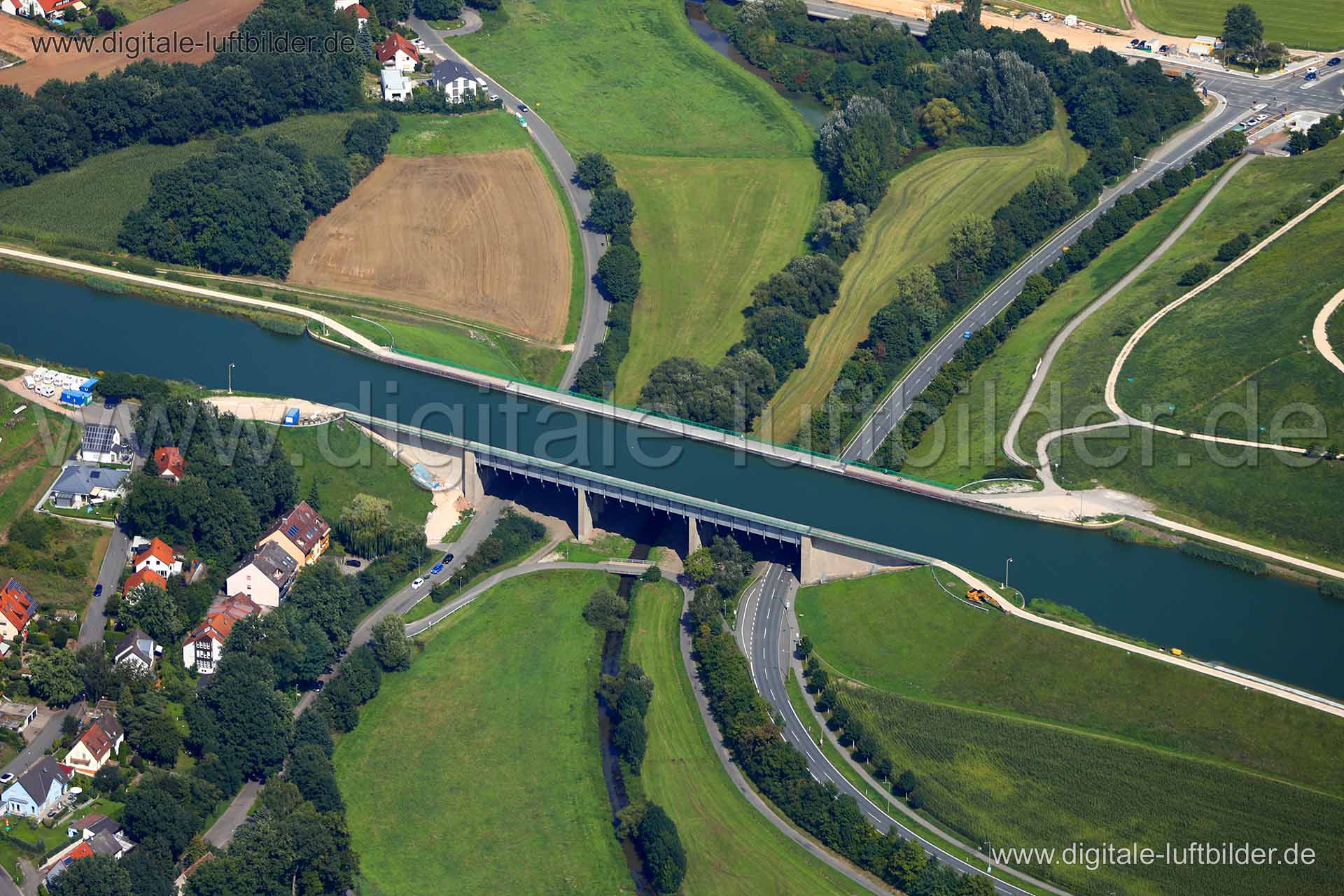 Luftaufnahme Kanalbrücke in Fürth | Mittelfranken, Bayern