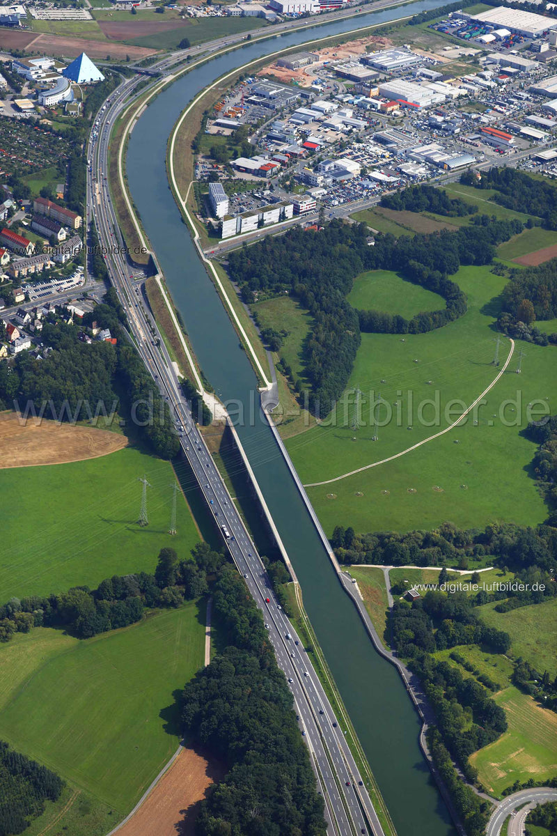 Luftaufnahme Kanalbrücke bei Fürth in Fürth | Mittelfranken, Bayern