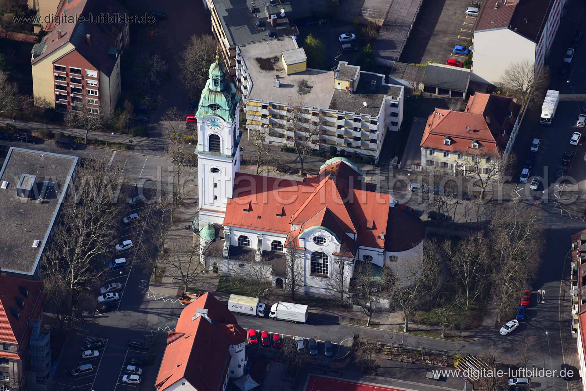 Luftaufnahme Kirche in Fürth | Mittelfranken, Bayern