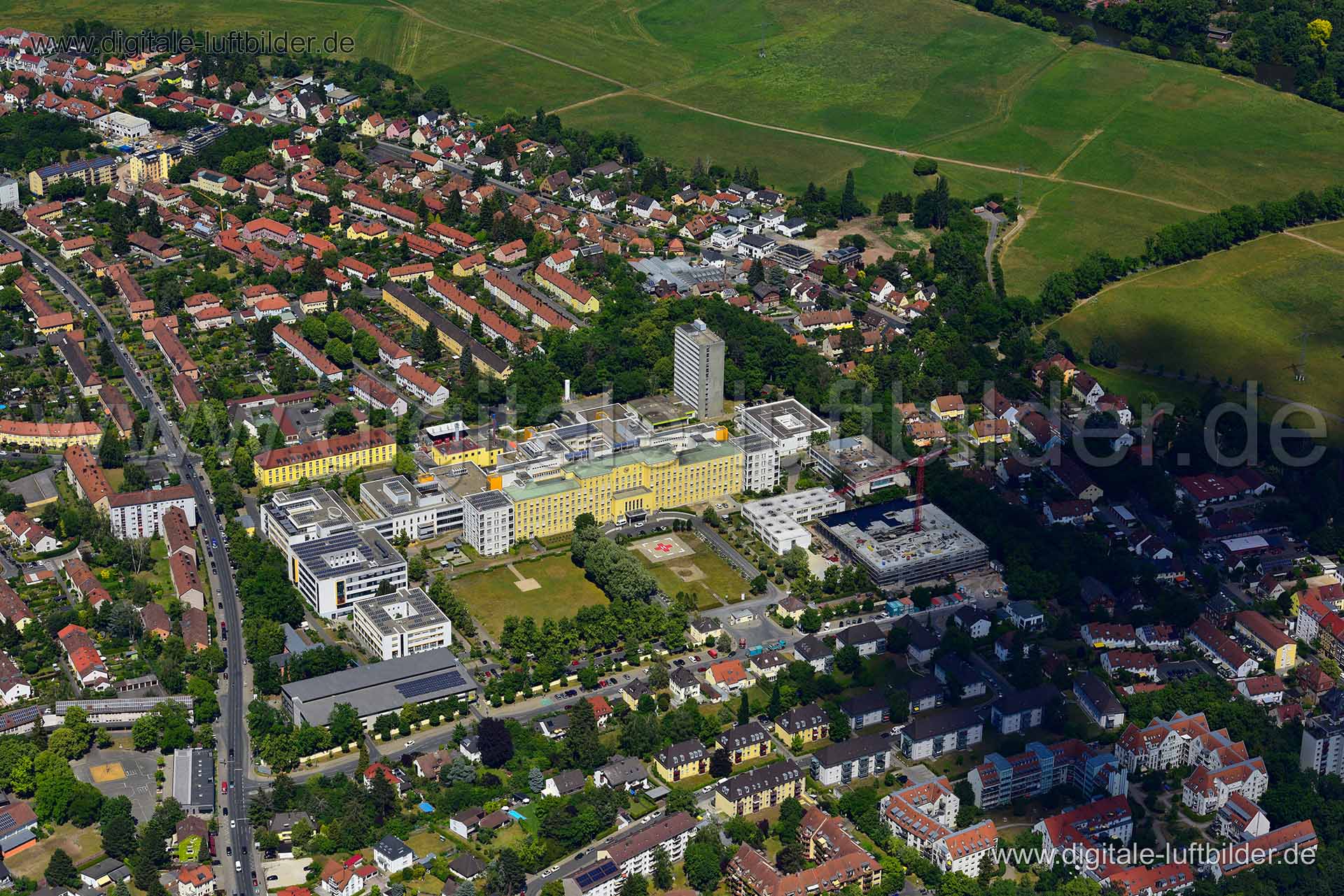 Luftaufnahme Klinikum Fürth in Fürth | Mittelfranken, Bayern