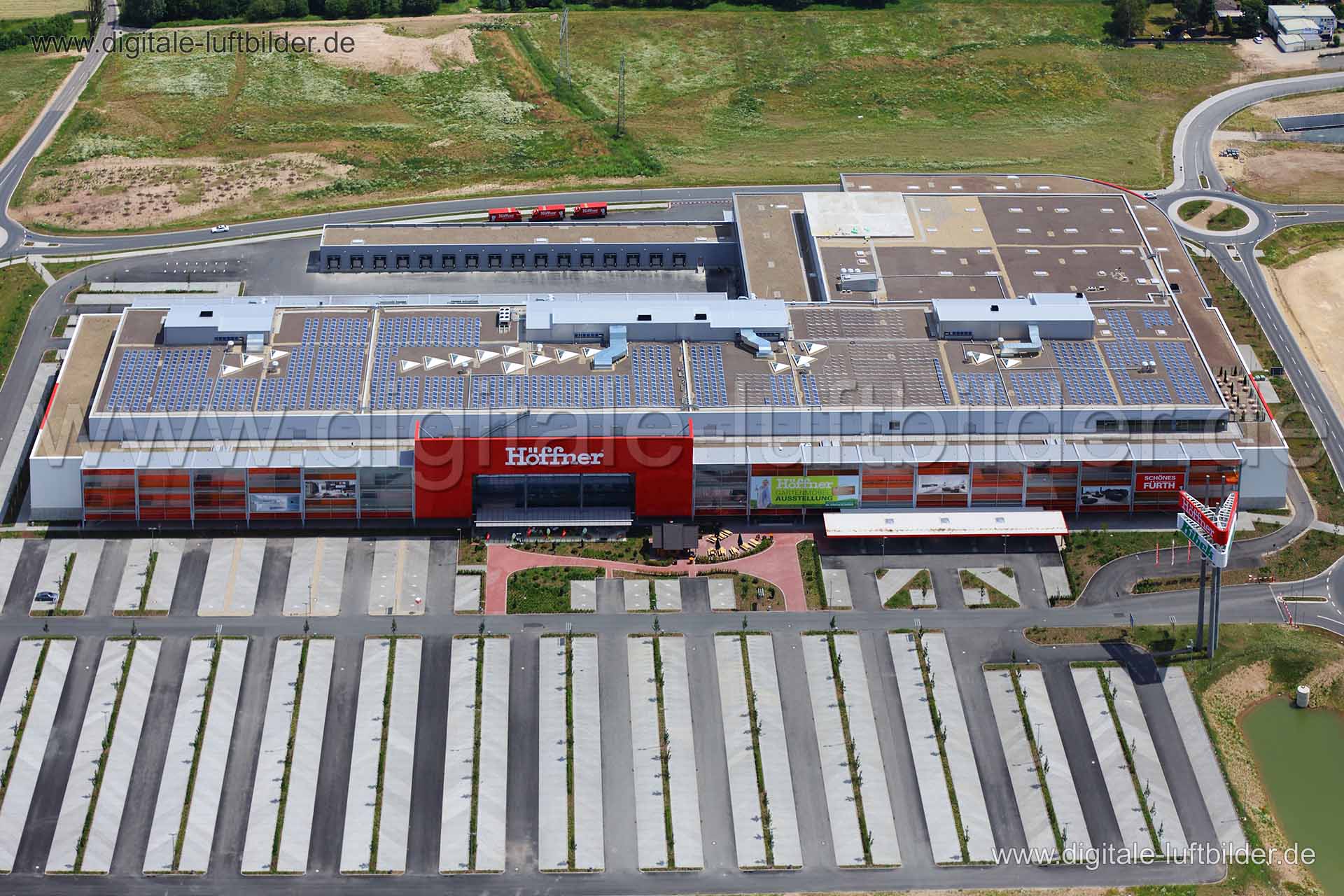 Luftaufnahme Möbelhaus Höffner in Fürth | Mittelfranken, Bayern