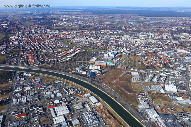 Luftaufnahme Panorama in Fürth | Mittelfranken, Bayern