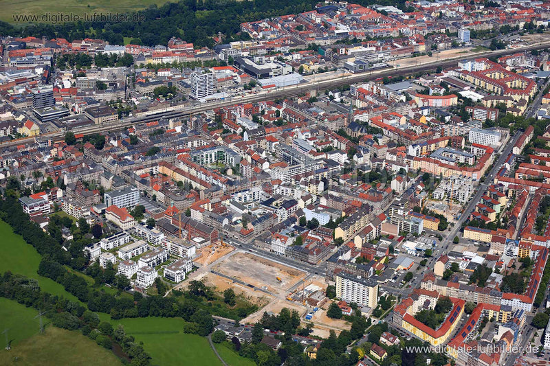 Luftaufnahme Schwabacher Straße in Fürth | Mittelfranken, Bayern